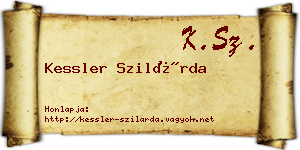 Kessler Szilárda névjegykártya